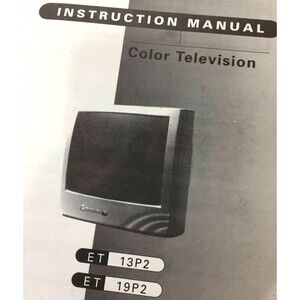 Emerson Vintage Color TV Manual Television Instruction Booklet ET13P2 ET19P2 USA